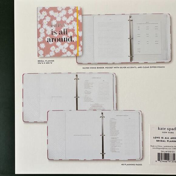 NEW Kate Spade Love is All Around Bridal Planner Journal - Picture 2 of 3
